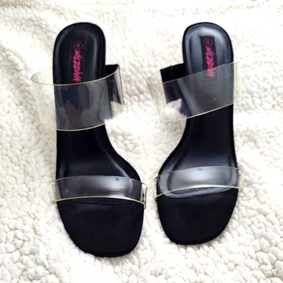 Size 8, new condition, only worn once, clear strap 4in heels - Picture 2 of 5